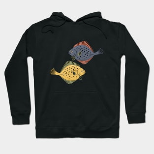 Flounders pattern dark Hoodie